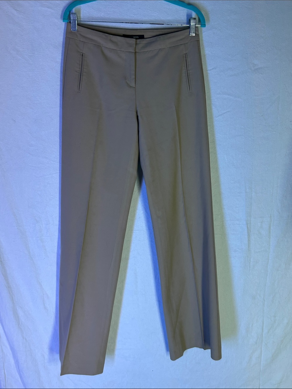 Express Women's Taupe Straight-Leg Dress Pants
